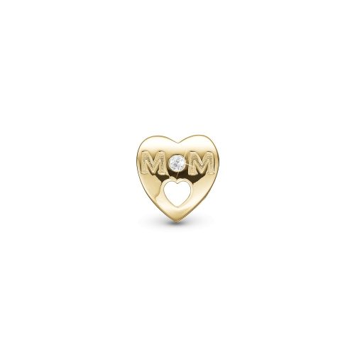 Christina charm: arany anya szív - 4mm