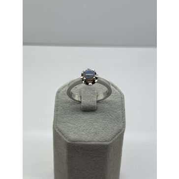 Fehérarany nemesopál köves gyűrű