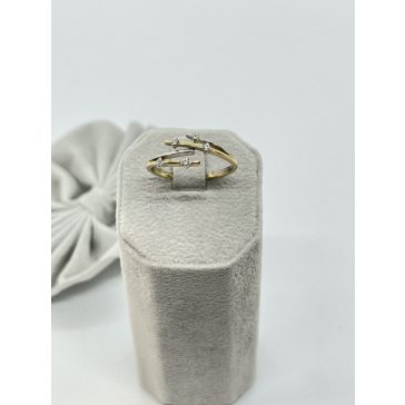 Arany - fehérarany gyémánt köves gyűrű