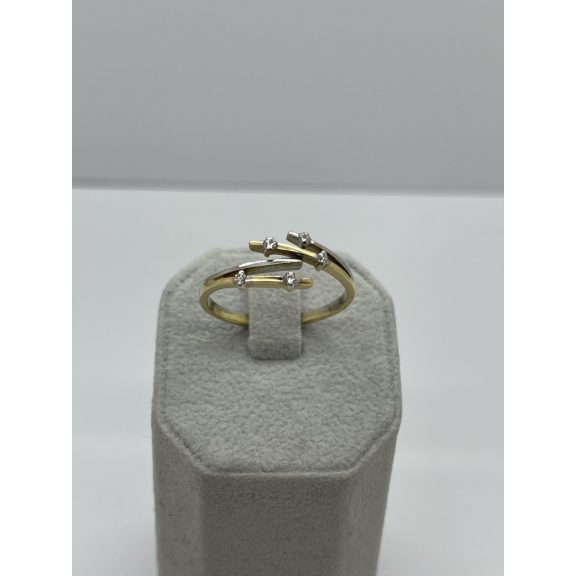 Arany - fehérarany gyémánt köves gyűrű