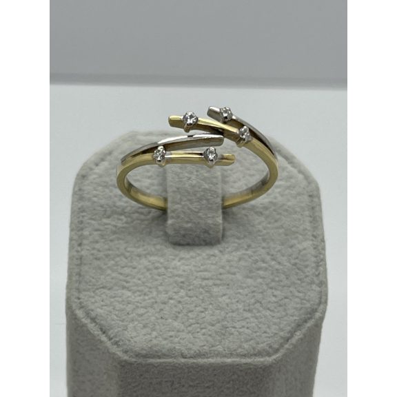 Arany - fehérarany gyémánt köves gyűrű