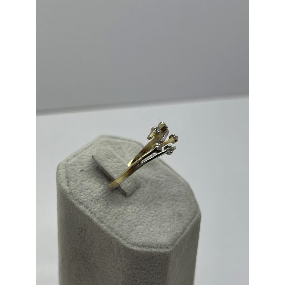 Arany - fehérarany gyémánt köves gyűrű