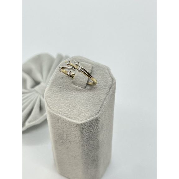 Arany - fehérarany gyémánt köves gyűrű