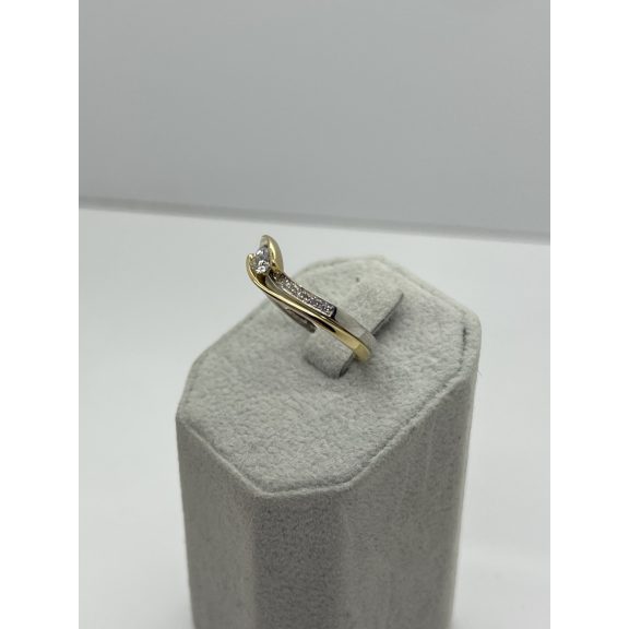 Arany - fehérarany gyémánt köves gyűrű