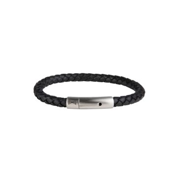   AZE AZ-BL004-A-225 IRON SINGLE STRING BLACK Férfi nemesacél karkötő