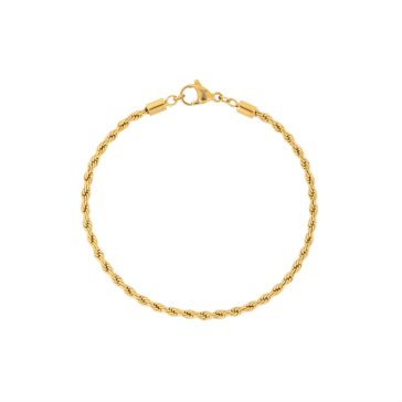AZE AZ-BM009-C-195 ROPE 3MM - DORE Férfi karkötő