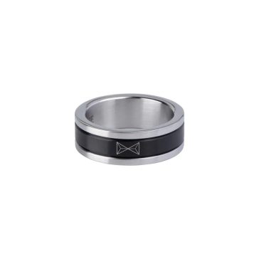 AZE AZ-RG004-A-020 RING TWO-TONE - INOX/NOIR Férfi gyűrű