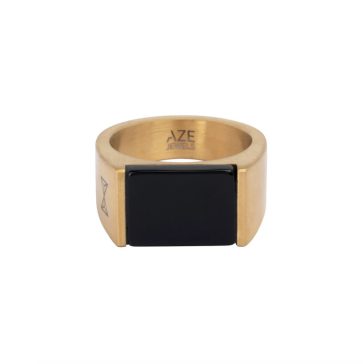   AZE AZ-RG006-C-020 RING SIGNET ROCKS ONYX Férfi pecsétgyűrű