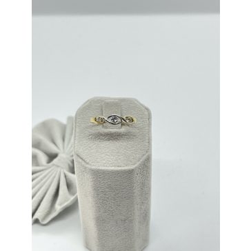 Arany - fehérarany gyémánt gyűrű