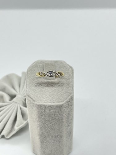 Arany - fehérarany gyémánt gyűrű
