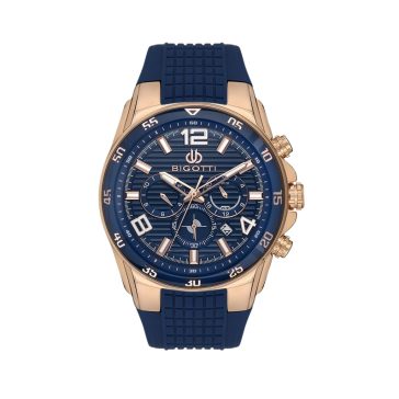   BIGOTTI MILANO BG110552-9 RAFFINATO BLUE ROSEGOLD FÉRFI KARÓRA