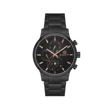   BIGOTTI MILANO BG110694-5 RAFFINATO FULL BLACK FÉRFI KARÓRA