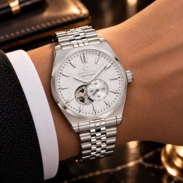   BIGOTTI MILANO BG110735-1 RAFFINATO AUTOMATIC OPEN HEART SNOWFLAKE FÉRFI KARÓRA