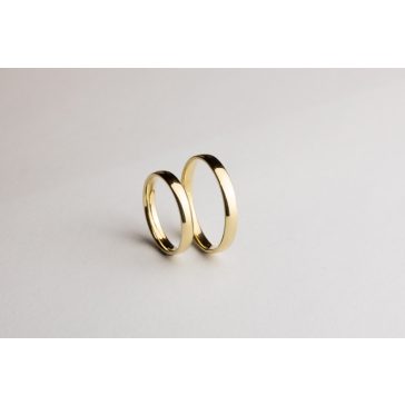 Light Classic 3 mm sárgaarany karikagyűrű pár